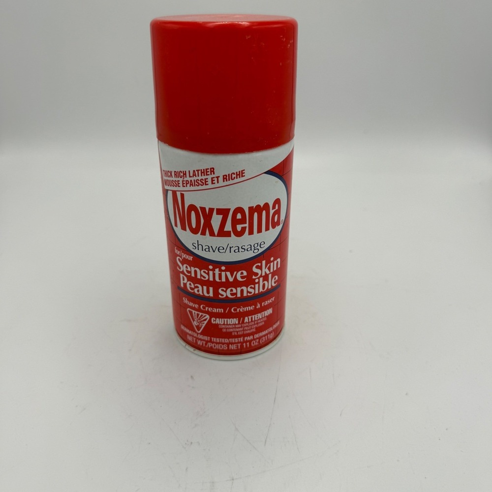 Vintage Noxzema Shave Cream Sensitive Skin 11oz Red Can Shaving Foam New
